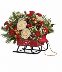 Joyful Sleigh  from Mona's Floral Creations, local florist in Tampa, FL